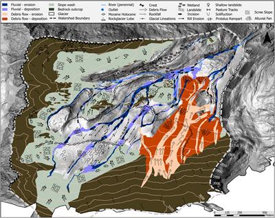 Catchment-scale patterns of geomorphic activity and vegetation distribution in an alpine glacier foreland (Kaunertal Valley, Austria)